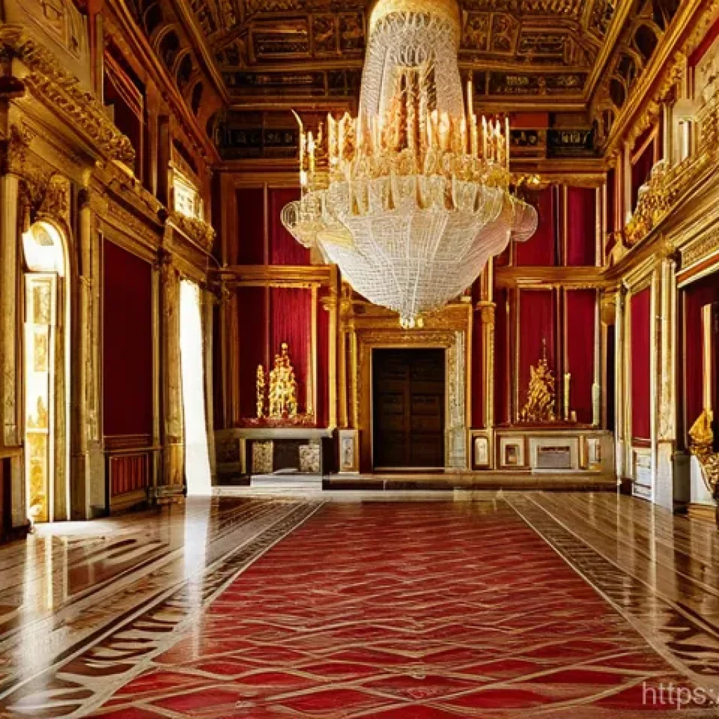 로얄매치 스토리 집중 플레이 - **Image Prompt 1: The Resplendent Royal Palace Under Restoration**